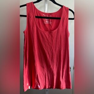 ✨ Lane Bryant Red Sparkle Tank Top 14/16 | Stretchy Ribbed Supima Cotton